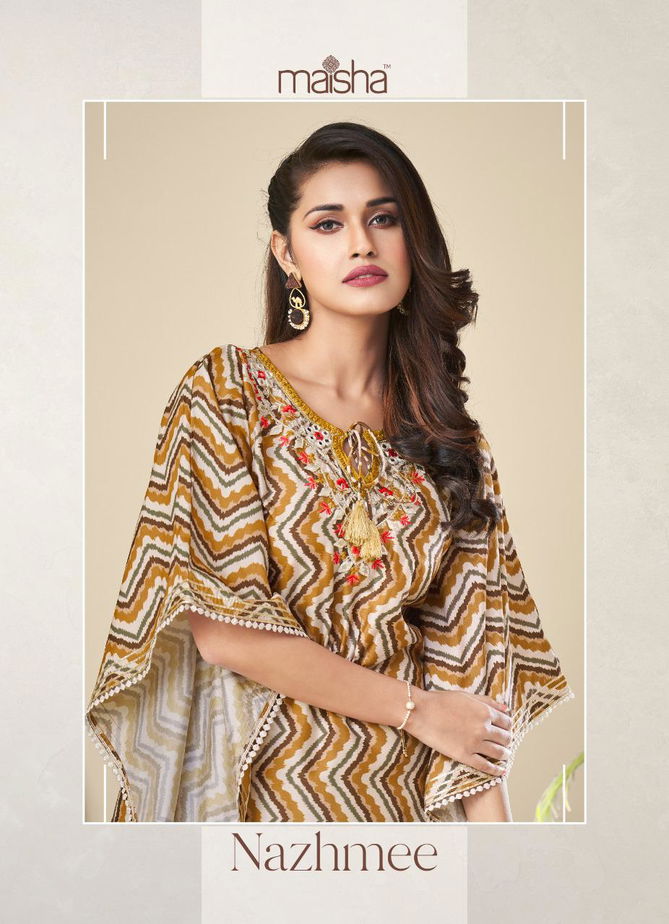 MAISHA NAZHMEE Party Wear Wholesale Kaftan With Bottom Collection